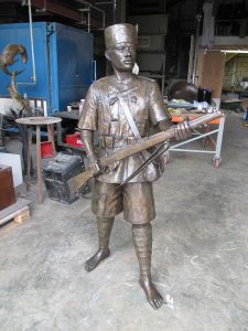 East African Askari Soldiers Statue by Vivien Mallock