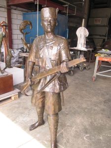 East African Askari Soldiers Statue by Vivien Mallock