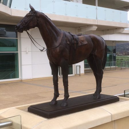 Judy Boyt’s ‘Golden Miller’ cleaned and restored for next week’s Cheltenham Gold Cup meeting by Talos Art Foundry