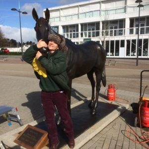Philip Blacker’s ‘Best Mate’ gets extra tlc from Talos Art Foundry ready for next week’s Cheltenham Gold Cup meeting