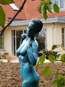 'Woman with Necklace' by artist Andrew Freidin. Recently finished and installed by the Talos team. What a lovely setting for her final resting place!