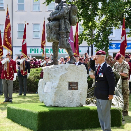 The Airborne Soldier bronze statue